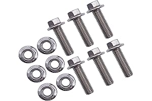 6 Pack Premium M10X1.5-35mm Stainless Steel Exhaust Flange Bolts Kit