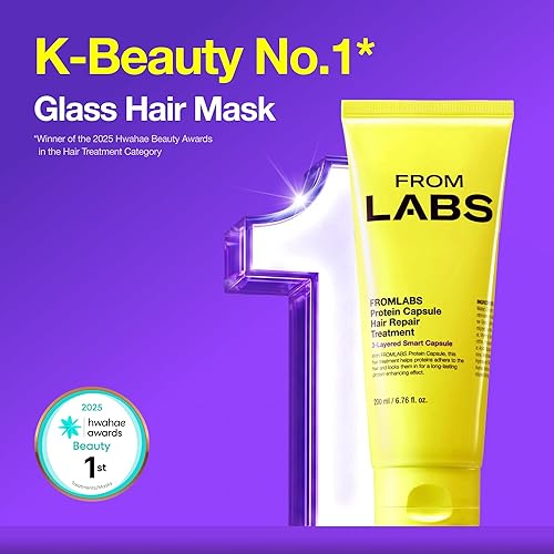 Miniatura 2 de FROMLABS Protein Capsule Hair Repair Treatment, 3-Minute Keratin Hair Mask & Deep Conditioner for Damaged, Repair & Strengthen, Instant Detangling,