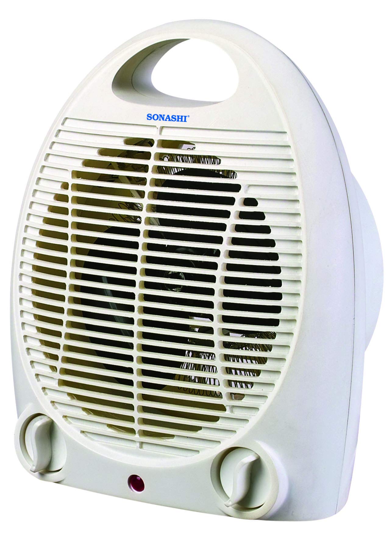 SonashiSFH-904 Fan Heater [White] Space Heater Fan with 2 Heating Options 1000/2000 watt, 220-240V, 50-60Hz, CLASS II, IPX0