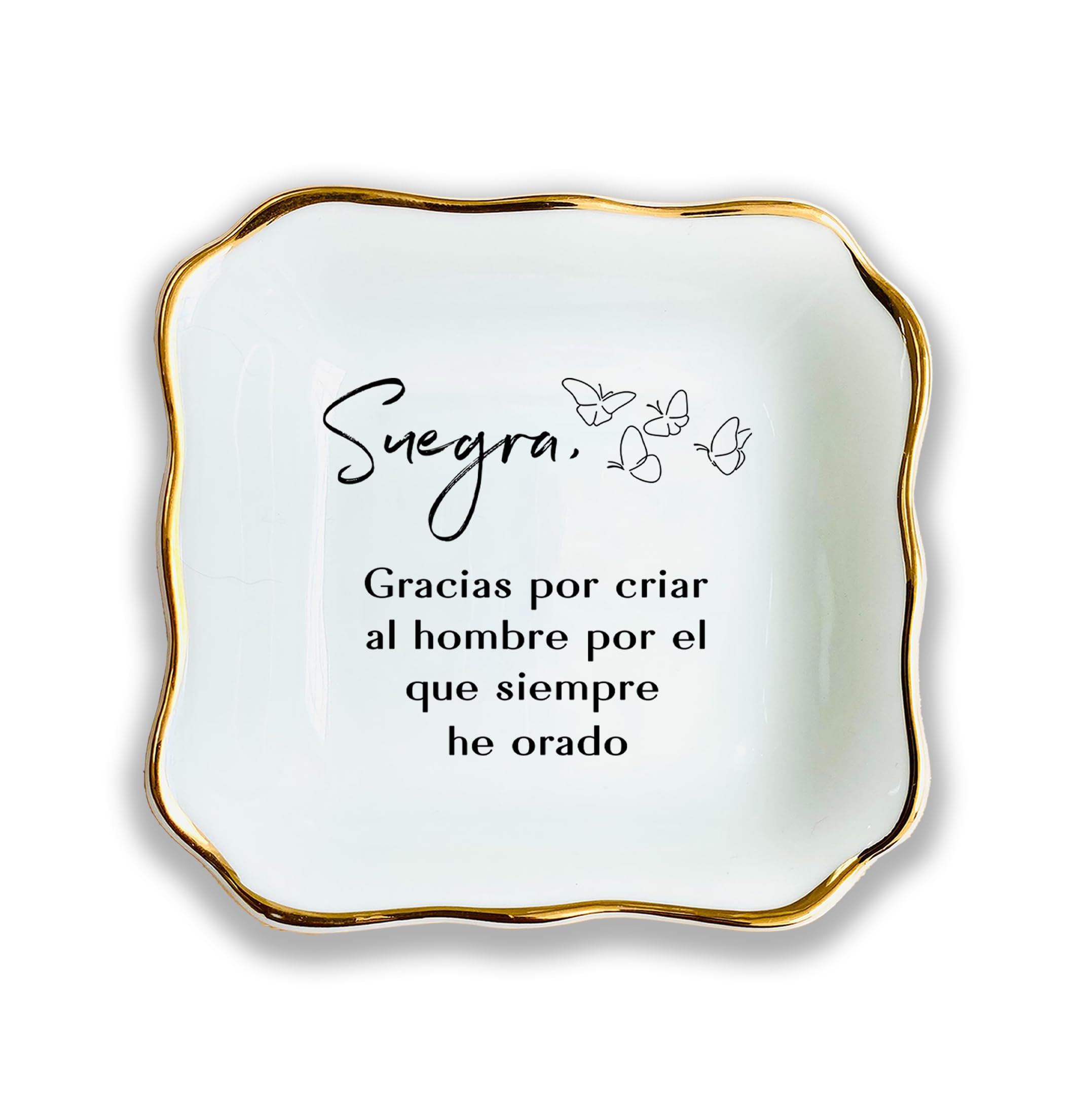 HatafaFurni Para mi Suegra, Spanish Mother In Law Gift, Heart Ring Dish, Jewelry Dish, Mothers Day Gifts, Mother of the Groom Gift, Mother Appreciation, Mother In Law Present, Future mom