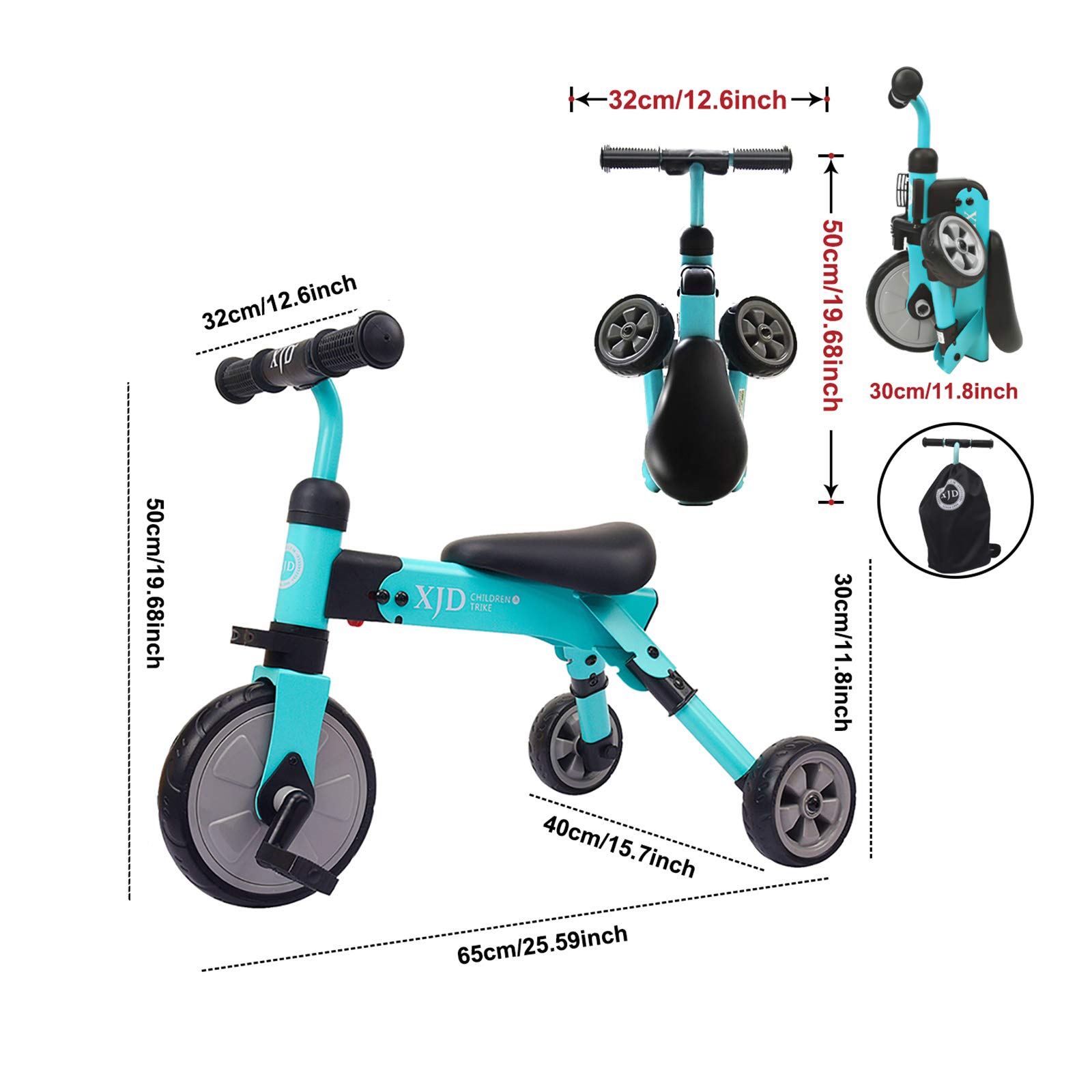 XJD Kids Tricycles for 2 3 4 Years Old and Up Boys Girls Tricycle Kids