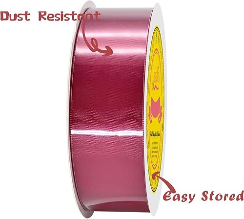 Miniatura 1177 de Cinta de satén verde esmeralda de doble cara de 1-1/2 pulgadas x 50 yardas, cinta de poliéster verde esmeralda para envolver regalos, muy adecuada