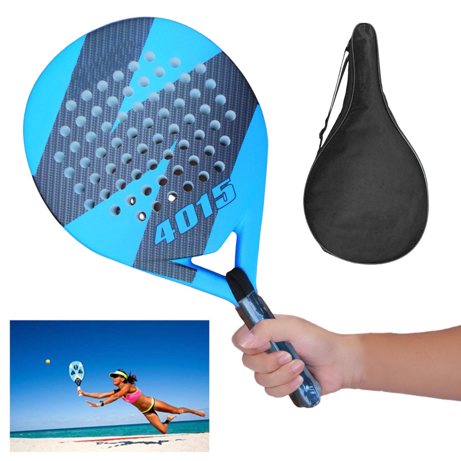 Raquetas de Pádel | Fibra de Carbono con paletas de Tenis con núcleo de