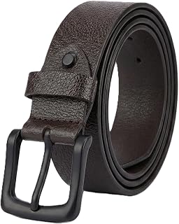 Dark & Dusky Men's Genuine Leather Belt for Men | Formal & Casual | Stylish Buckle | Office, Jeans & Trouser Belt Price In India