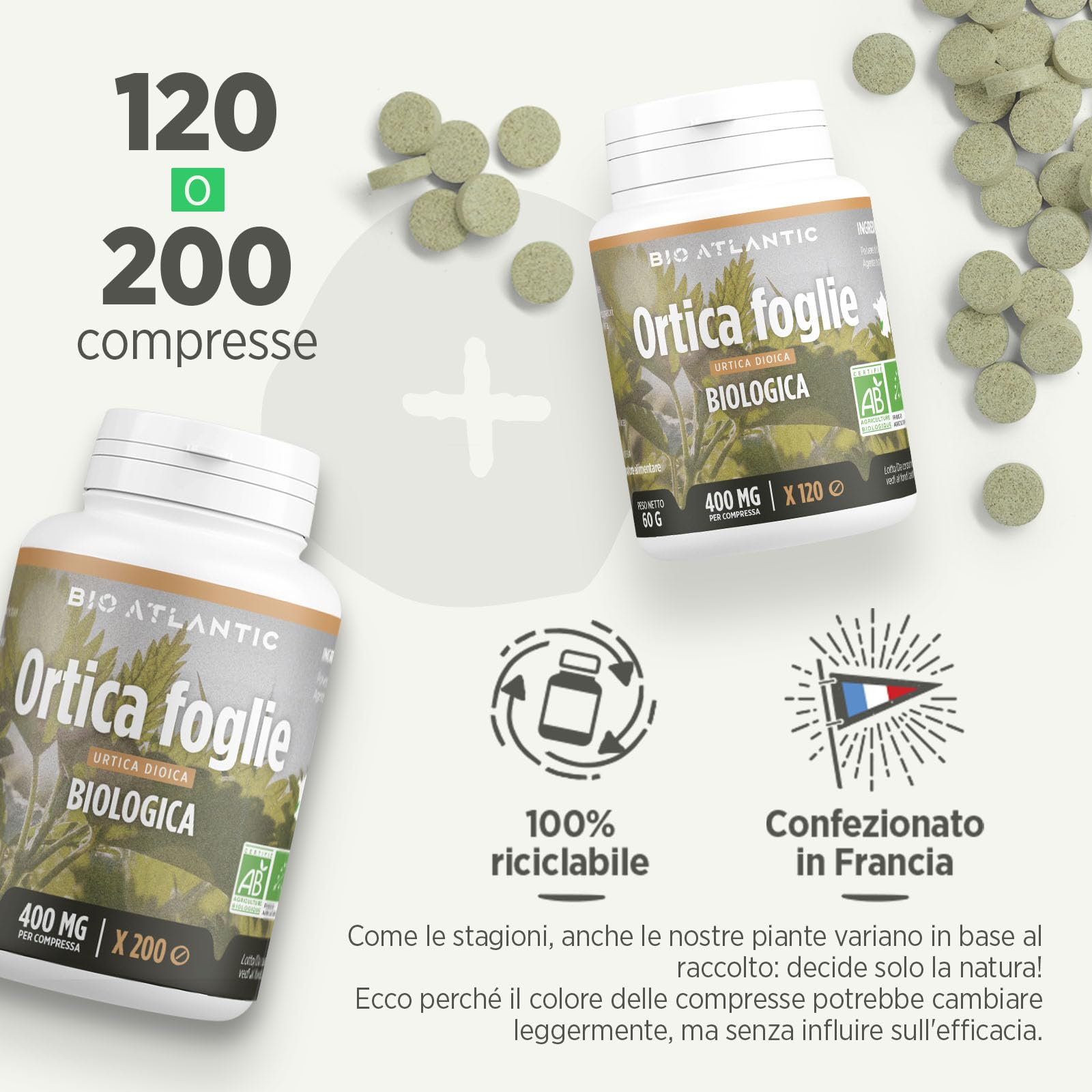 Ortica Foglie Bio 400mg - 200 compresse