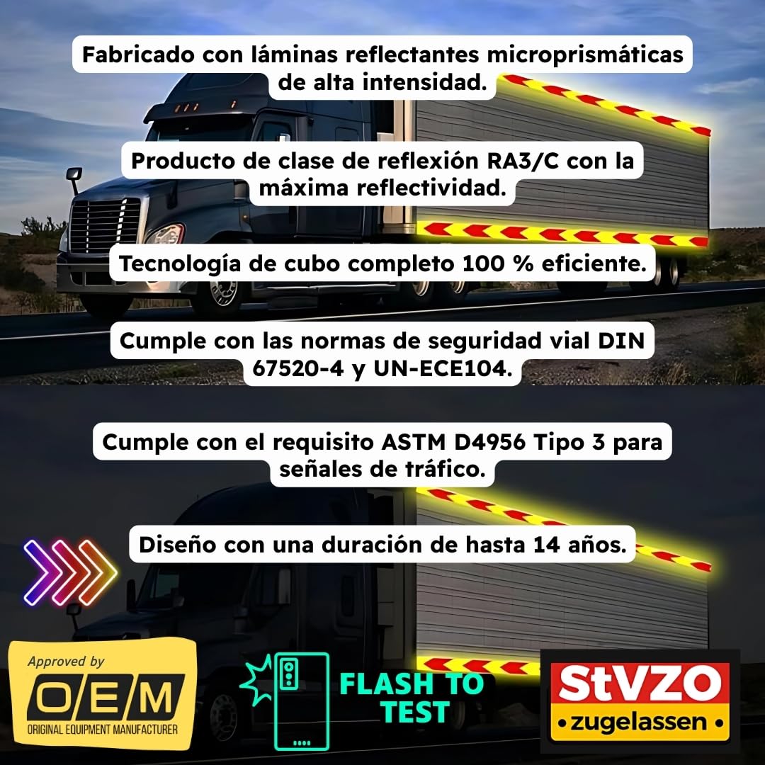 Hecho de cinta reflectante 4090 de grado de diamante para exteriores, tiras de alta visibilidad, seguridad, impermeable, llamativo, fuerte adhesivo, para vehículos, remolques, coches, camiones