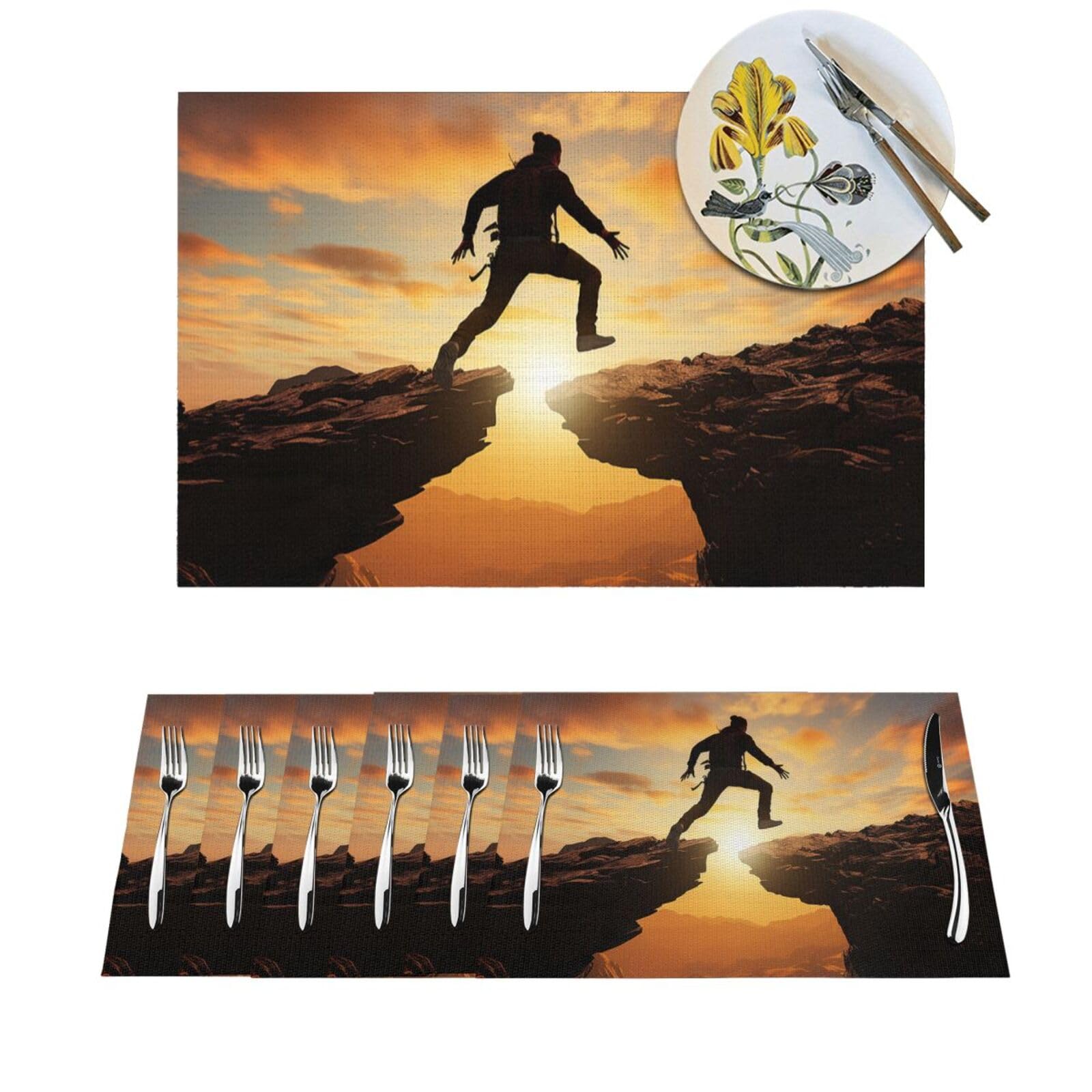 Sets de table Rock Jump anti-taches et antidérapants pour protéger la table de cuisine x6