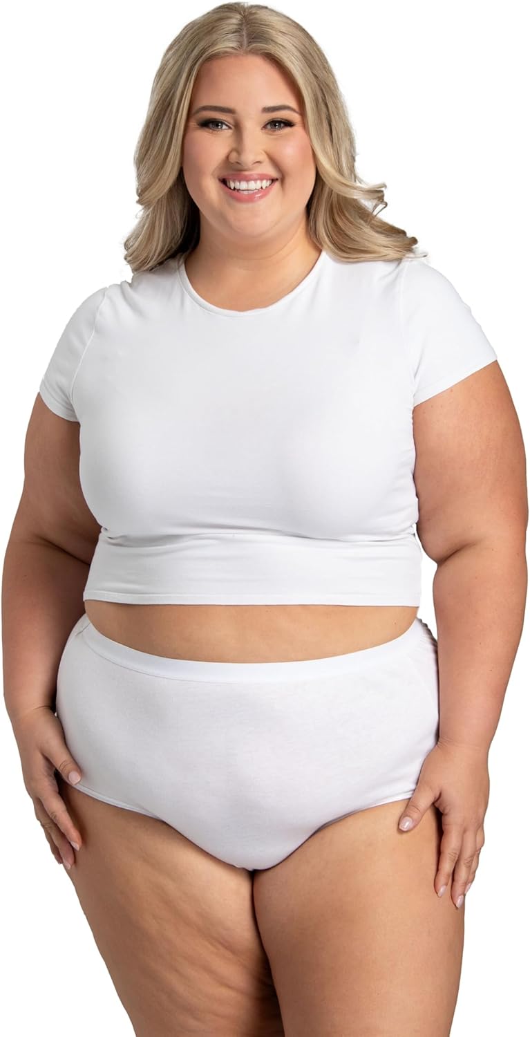 Fruit of the Loom Women's Plus Size Underwear Briefs, Fit for Me, Designed to Fit Your Curves - Image 5
