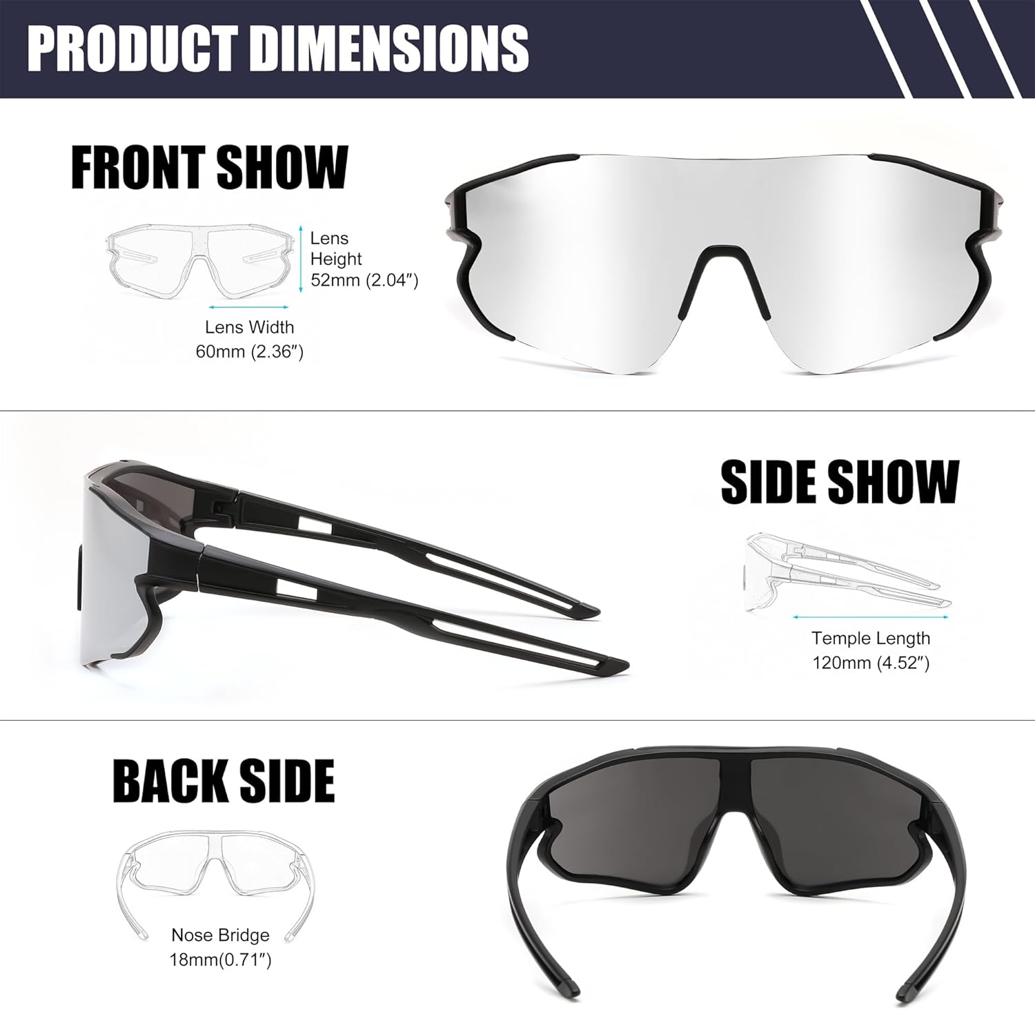 FEISEDY Sports Sunglasses for Men Women Running Sunglasses Fishing Cycling Baseball Glasses UV400 Protection B0270 - Image 6