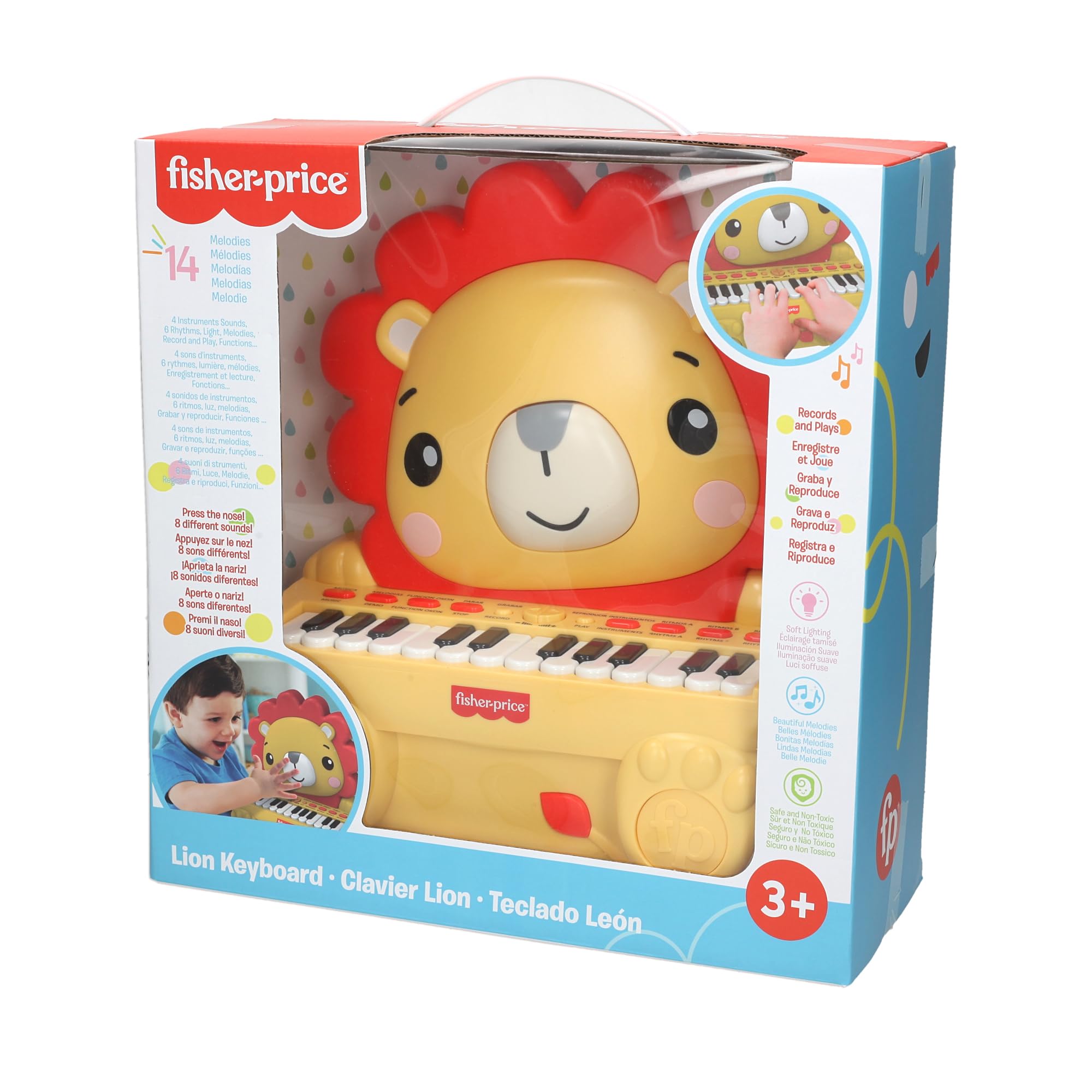 Fisher-Price Piano musical León, juguete musical (Reig)