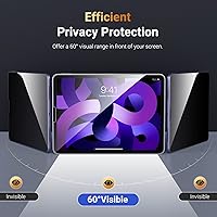 Vista 3 de MoKo Protector de pantalla de privacidad para iPad Pro 11 4321 generación 2022202120202018, iPad Air 54 Gen 10.9 pulgadas 20222020, protector