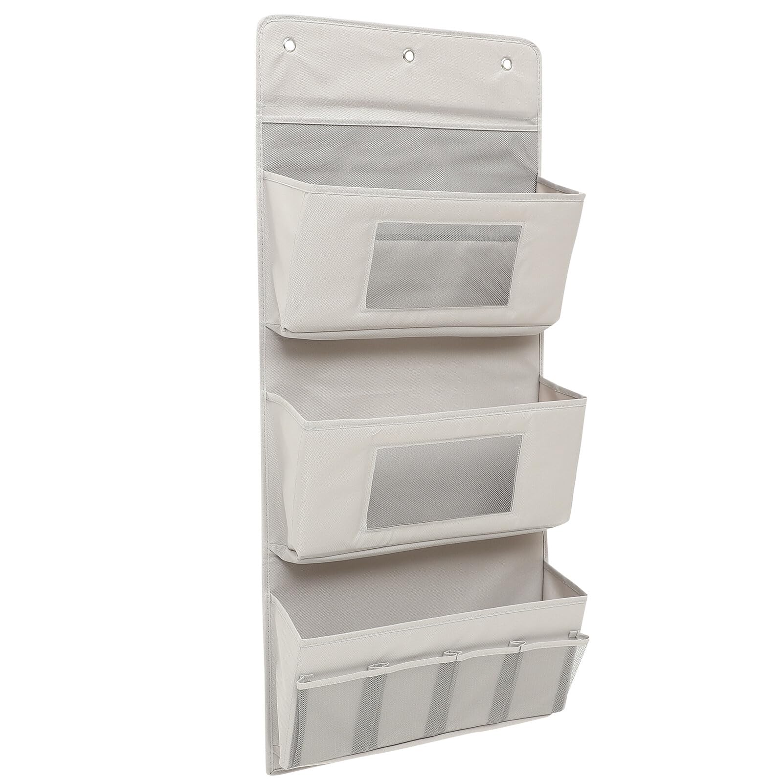 Outanaya Multi Layer Hängeorganizer aus Grauem Stoff Faltbarer Tür rückseiten Aufbewahrungsbeutel mit Haken Vielseitiger Kleiderschrank Organizer für Handy Schmuck Socken Fernbedienung
