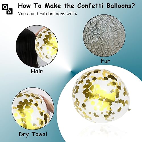 Miniatura 7 de Globos de color verde azulado y blanco turquesa Tiffany azul aguamarina y blanco globos de látex de confeti dorado azul pastel oscuro azul pavo real