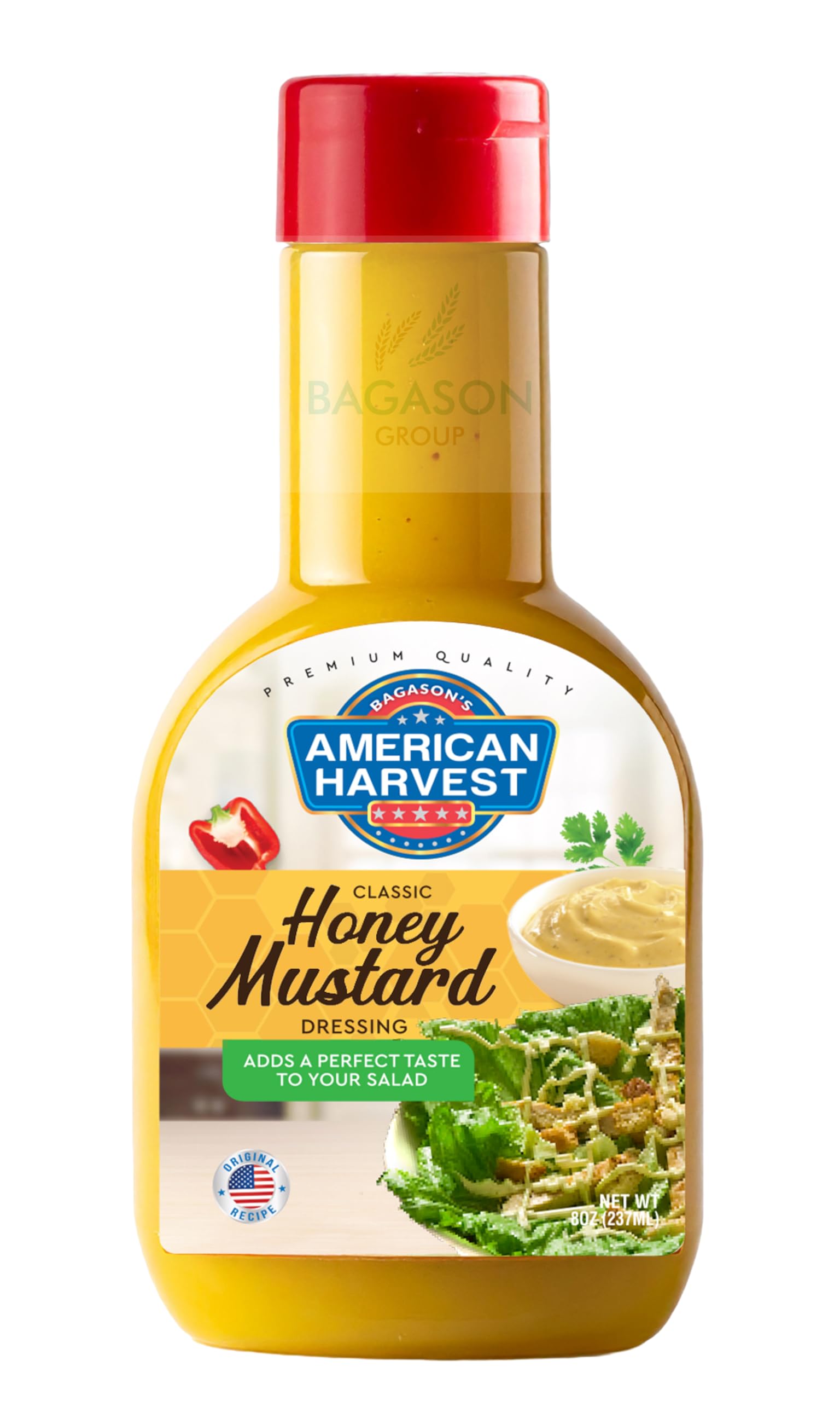 Classic Honey Mustard Dressing 237ml | Authentic American Recipe | Creamy Texture