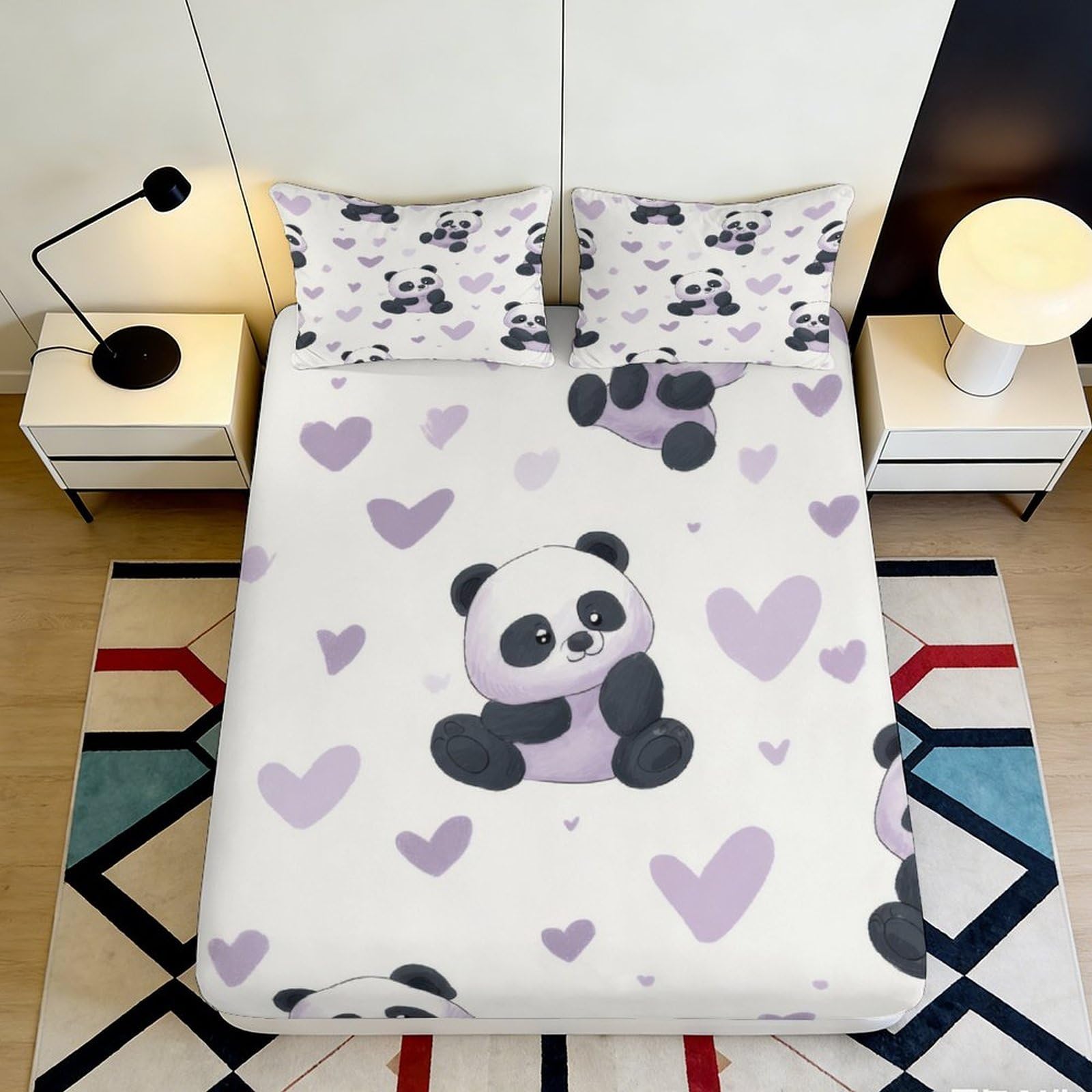 3D Printed Forest Deer Microfiber Fitted Sheet Deep Pocket Non-Slip Full Wrap Bedroom Bedding Deer Mattress Fitted Cover 140x200x25cm