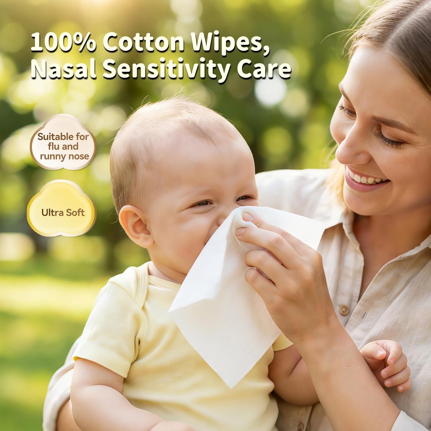 Winner 100% Cotton Dry Wipes, USDA Certified Baby Wipes, Soft & Gentle, Hypoallergenic & Unscented for Baby Sensitive Skin, Use Wet/Dry for Diaper Changes, Meals & Cleanup, Pack of 6, 600 pcs - Image 4