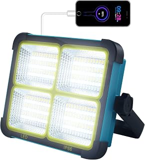 Portable 50W Indoor Outdoor Solar Floodlight, Elegant Rechargeable LED Work Light, 5000 Lumens, IP66 Waterproof, 10000 mAh... Price In India