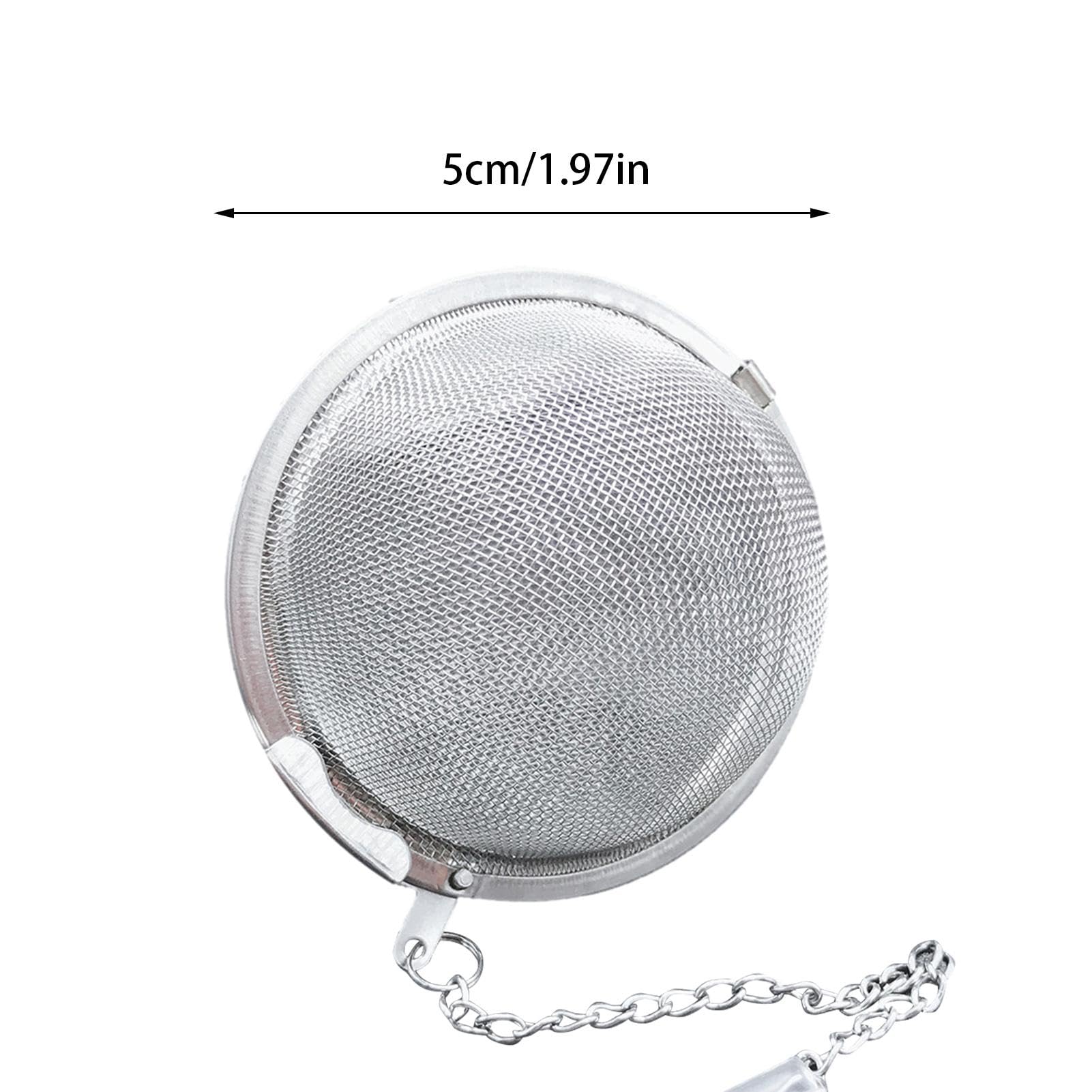 Infusores de bolas de té a granel, filtro de bolas de té,Bola de té de malla con cadena | Colador de té de acero inoxidable para té suelto, infusor reutilizable con cadena de té caliente, f