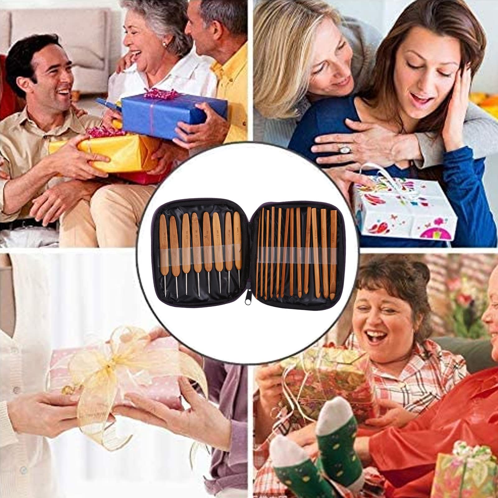 Set 22 Uncinetti Per Maglia - In Alluminio E Acciaio Con Custodia In Pelle, Per Principianti Ed Esperti - Foto 3