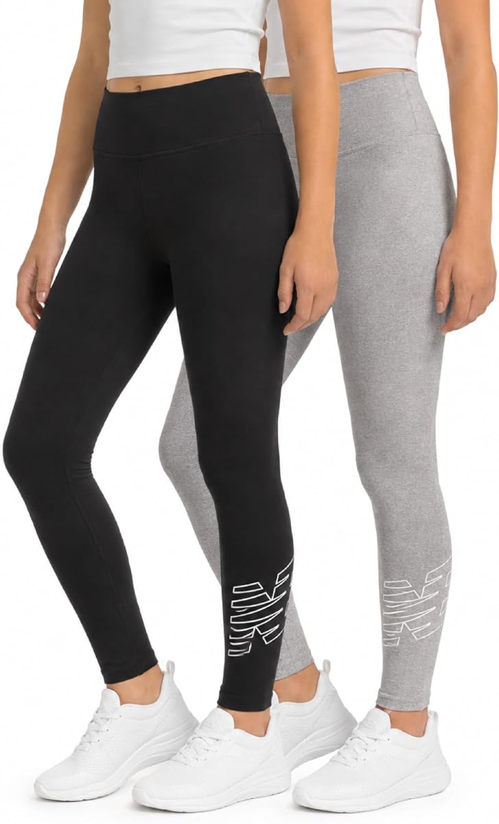 Leggings para niñas – Paquete de 2 leggings deportivos para niñas para bailar, correr, entrenamiento – Pantalones de yoga activos para niños