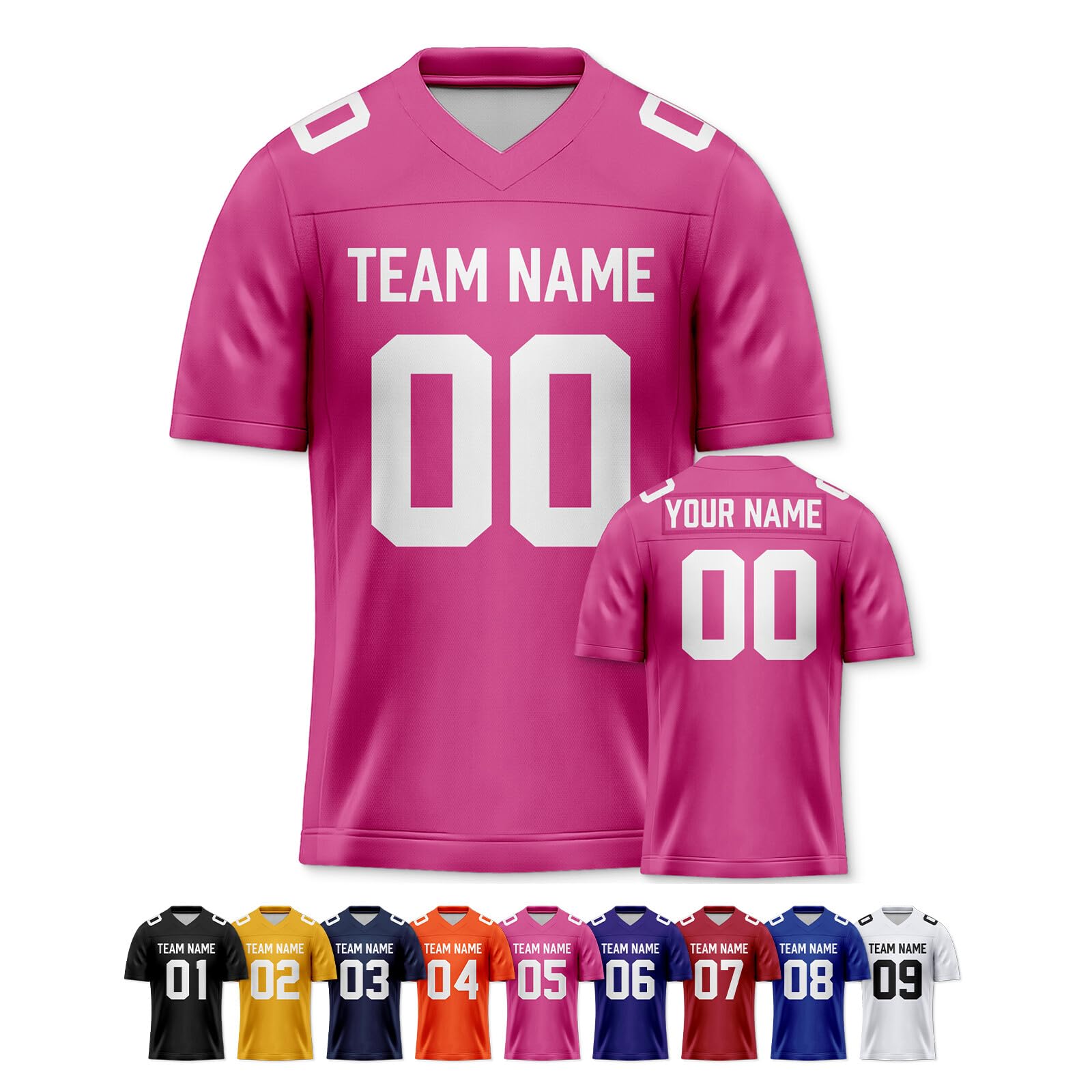 Custom Replica Football Jersey with Name Number Logo