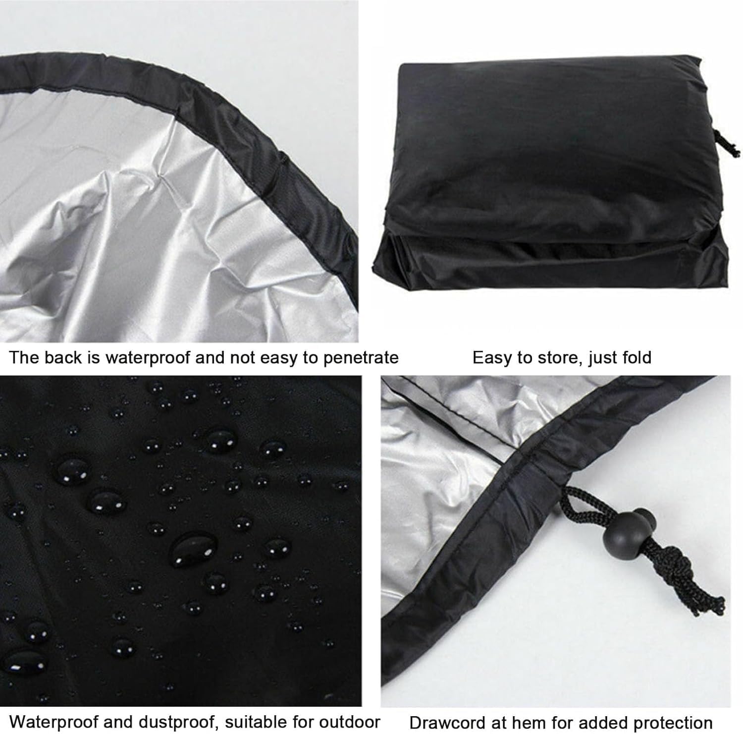 Funda para Silla Colgante De Exterior, Impermeable, con Cremallera, Tela Oxford Resistente Al Agua Y Al Polvo, Protector para Muebles De Jardín., B