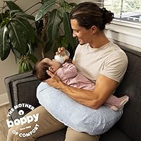 Vista 9 de Almohada de lactancia Boppy - Almohada ergonómica para biberón y lactancia con área alta, firme y grande, almohada impermeable con cojín