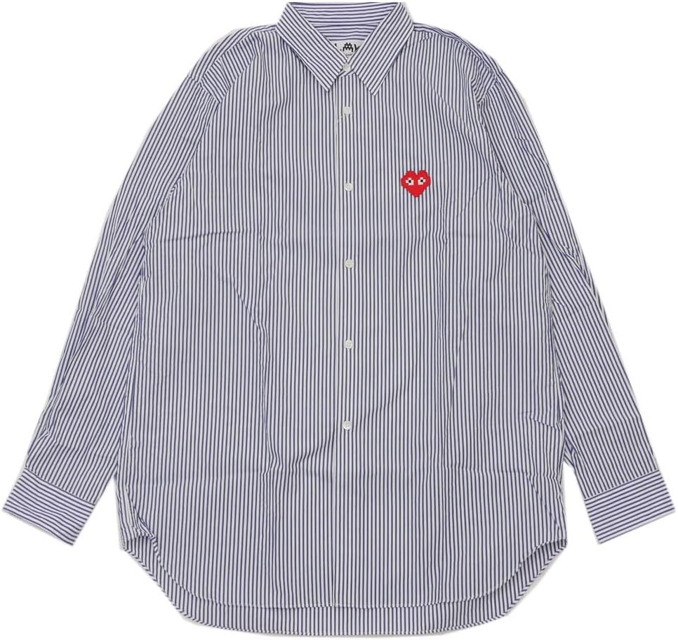 Amazon.co.jp: [コムデギャルソン] PLAY Invader Cotton Broad Stripe 