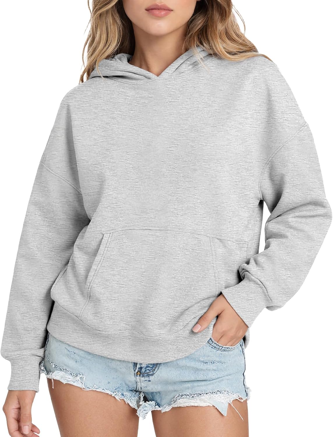 Womens Hoodies Oversized Sweatshirts Long Sleeve Pullover Fleece Sweaters Casual Tops Outfits Workout with Pocket - Image 2