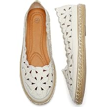 HEAWISH Womens Ballet Flat Daisy Round Toe Dress Shoes Casual Slip On Rope Loafer