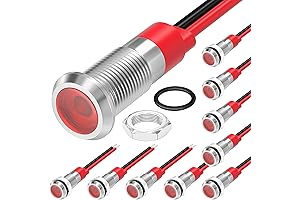 DaierTek LED Indicator Light - 12 Volt Automotive Indicator Panel Solution