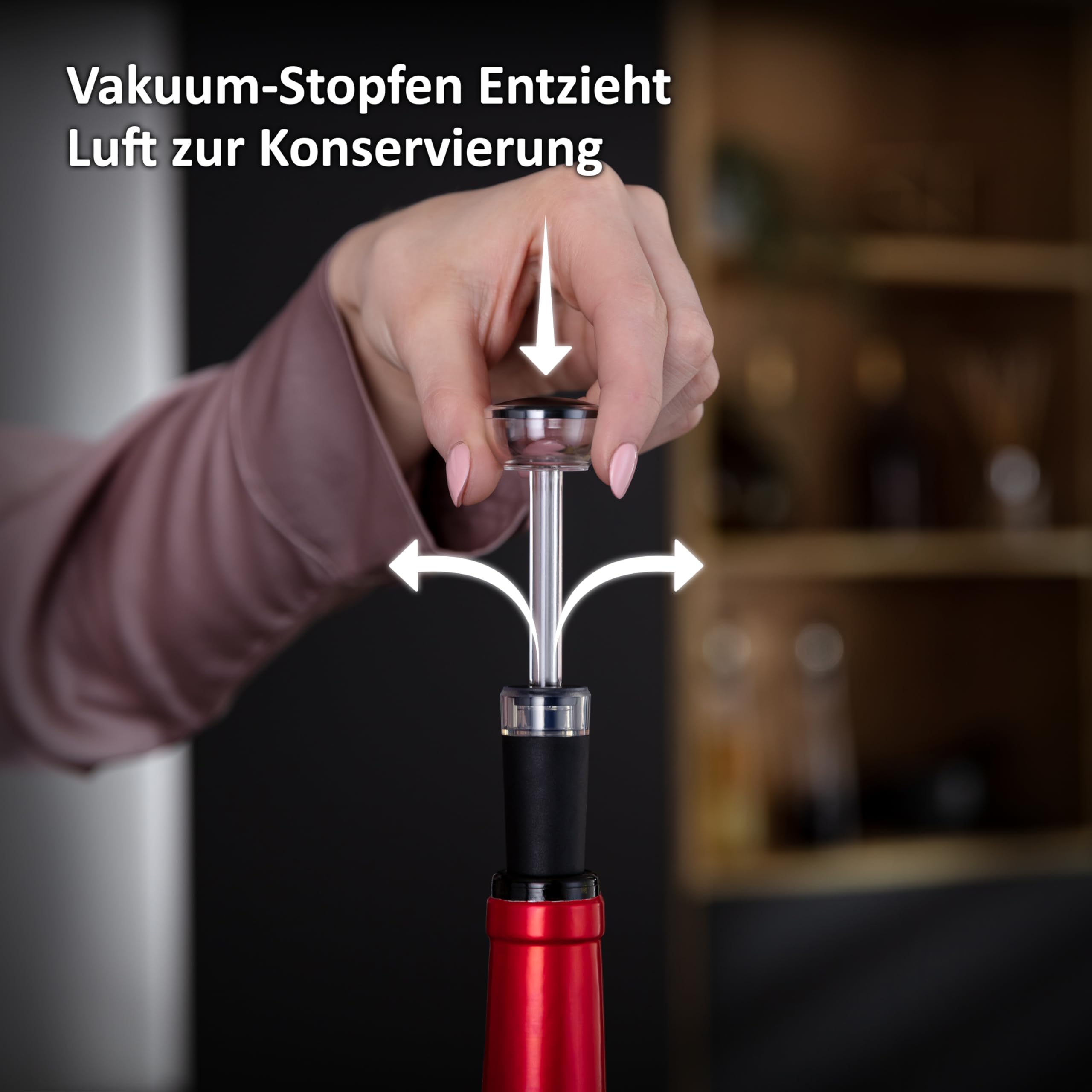 Haier Elektrischer Weinöffner Edelstahl I Korkenzieher Wein Set mit Dekantierausgießer, Vakuumverschluss, Folienschneider & Station I Automatischer Weinflaschenöffner I Edles Geschenk für Weinfreunde