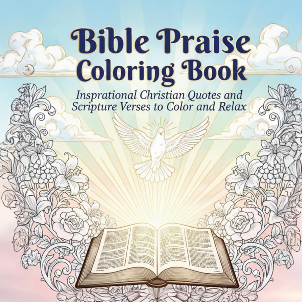 Bible Praise Coloring Book for Kids and Teens: 25 Inspirational Bible Verses to Color: A joyful Christian coloring book with uplifting scripture ... gift for kids, teens, and young believers.