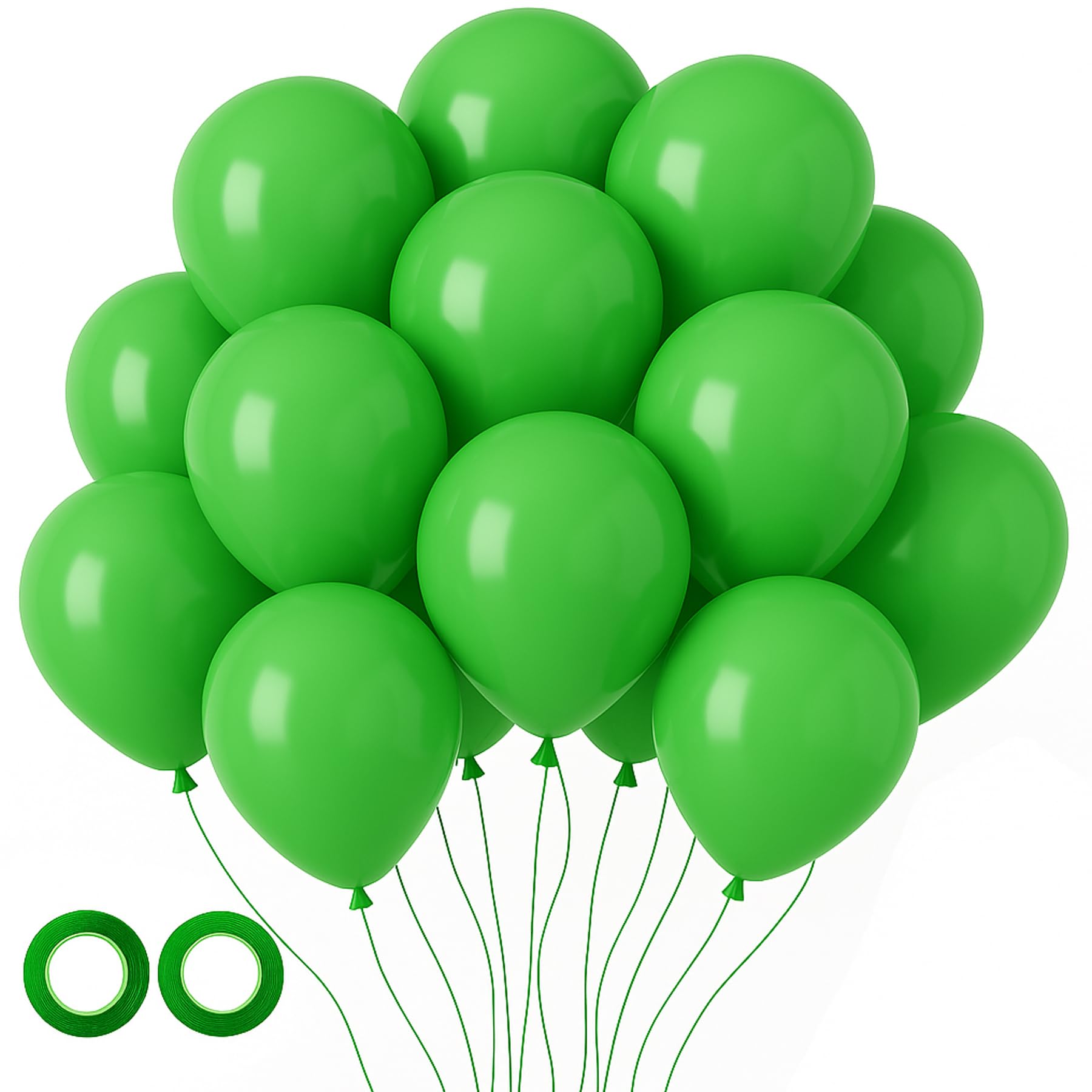Voircoloria 105pcs Green Party Latex Balloons, 12inch