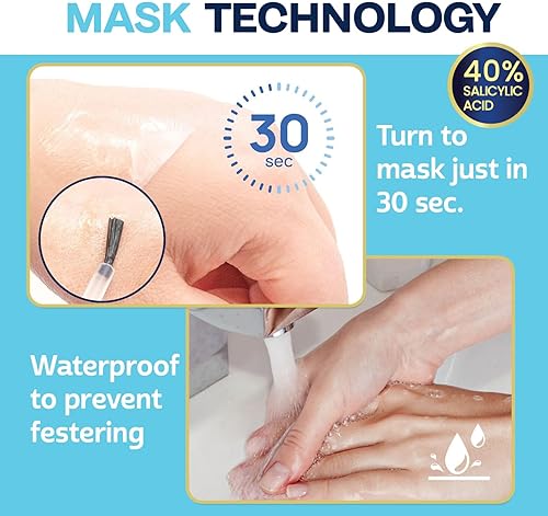 Miniatura 5 de MEOLY Removedor de verrugas de acción rápida 40% de ácido salicílico removedor de verrugas máxima fuerza para verrugas plantares, maíz hombres y