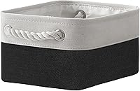 Vista 105 de TheWarmHome - Canasta de lona plegable con asas para almacenar y organizar estantes, ropa, juguetes o armario, ideal para regalo, tamaño pequeño, 12