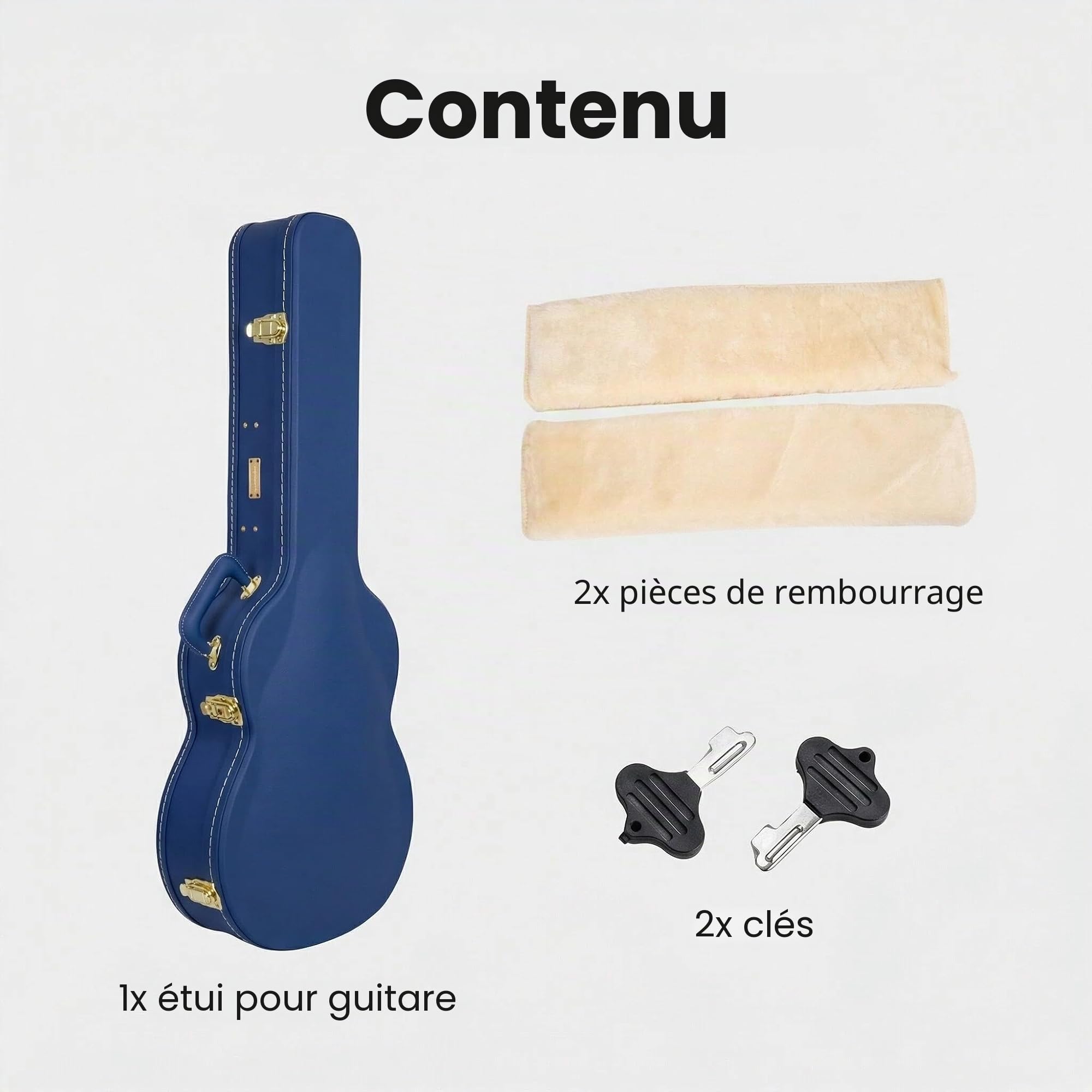 Crossrock Designer Series CRW520SGVB Mallette en Bois pour Guitare électrique Gibson SG avec verrou de sécurité, Pieds en métal, Espace de Rangement Bleu Vif, Bleu Vif, SG, SG