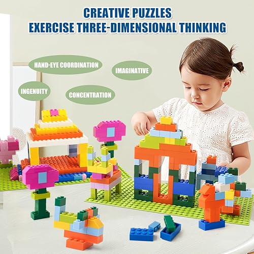 Miniatura 4 de Juego de 500 piezas de ladrillos de construcción básicos, STEM creativo compatible con todas las principales marcas, juguetes básicos a granel,