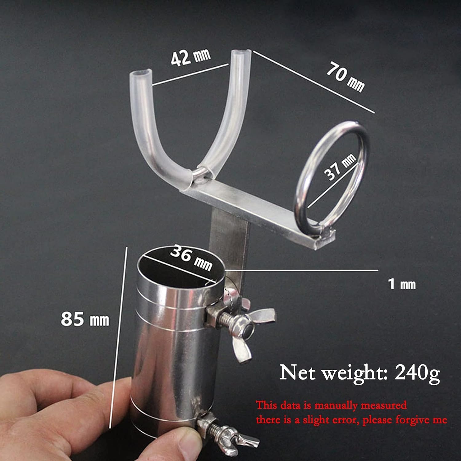 グランドフィッシングロッドホルダー 釣りプラットフォームレッグフットブラケットフレームロッドデバイスステンレススチール滑り止め岩の厚