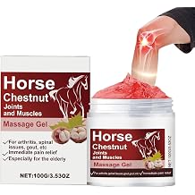 100g Horse Chestnut Joints and Muscles Massage Gel Extra Strong Warming Horse Balm Joint and Muscle Massages Gel Fast-Acting Gentle Massage Cream for Muscle Knee Neck Back Shoulder Hand