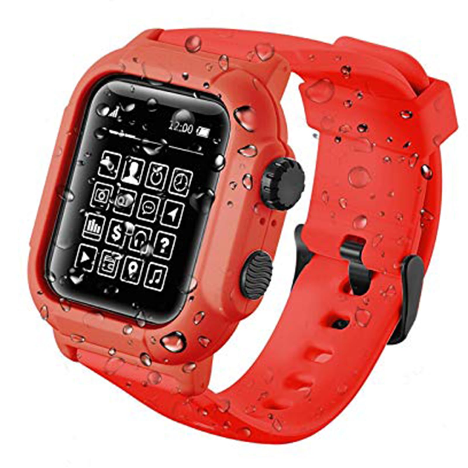 PEIYUI Waterproof Case for Apple Watch Series 6/5/4/SE 44mm, IP68 Waterproof Dustproof Snowproof Shockproof Impact Resistant Apple iWatch Full Body Protective Cases
