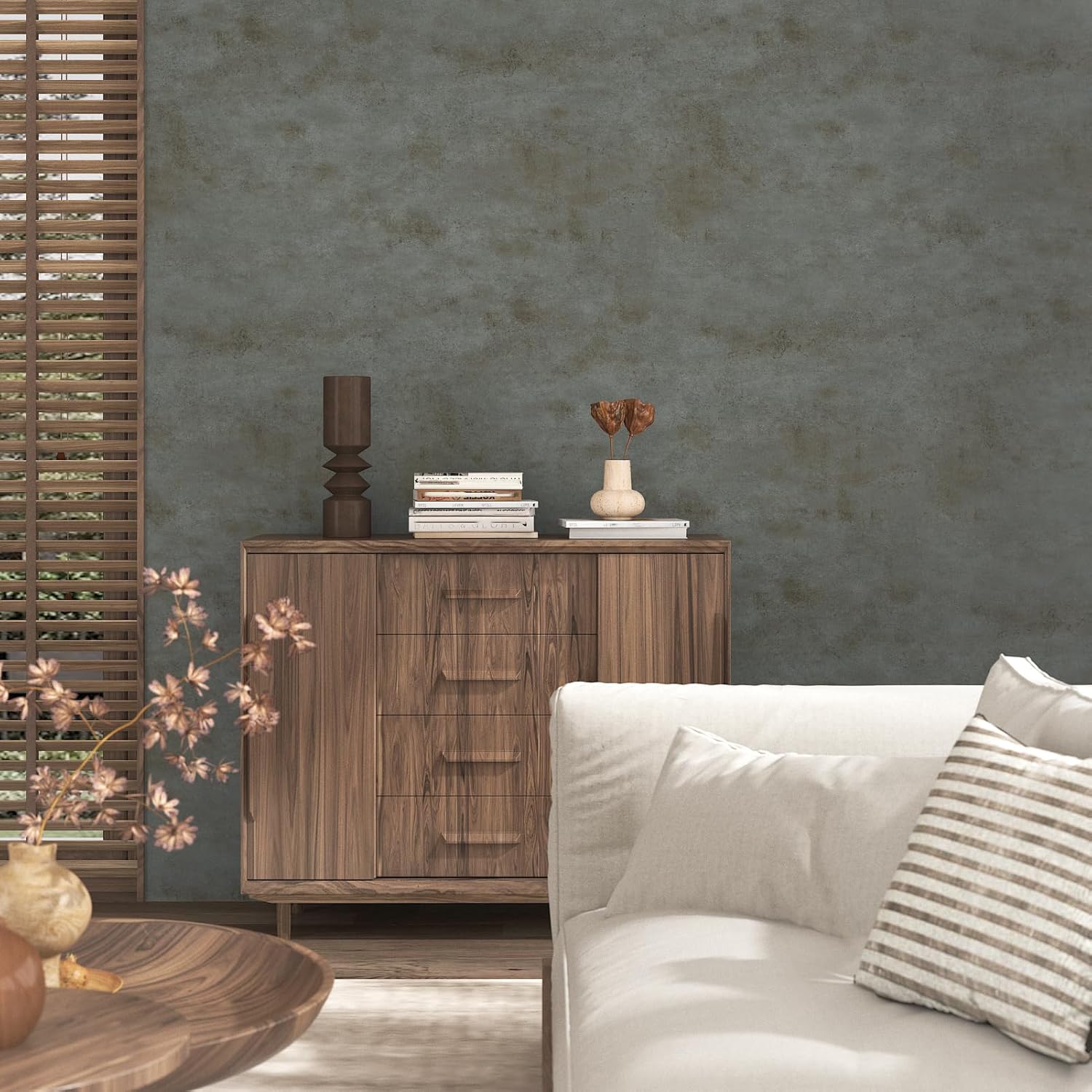 Rust Livid Concrete Wallpaper Peel and Stick Vintage Cement Wallpaper Industrial Lime Wash Contact Paper Self Adhesive Concrete Wall Paper for Bedroom Kitchen Countertop Cabinets Bathroom