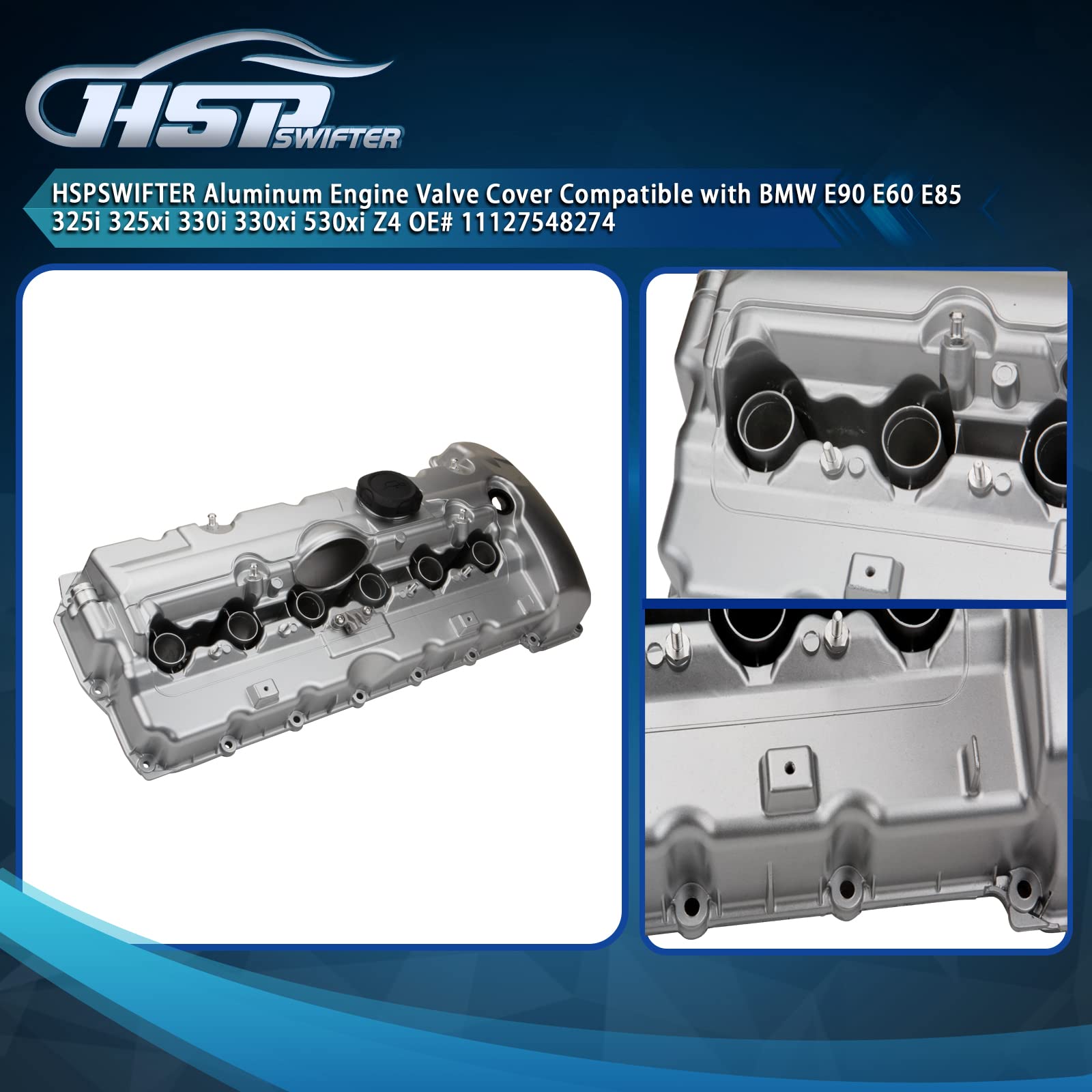 Amazon.com: HSPSWIFTER Aluminum Engine Valve Cover Compatible with 