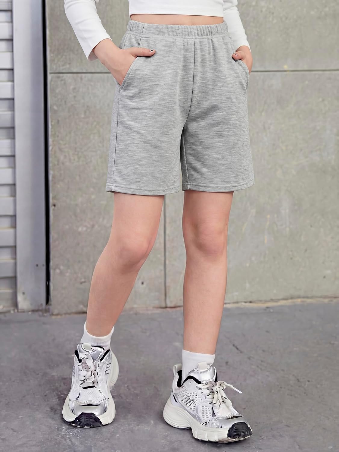 PureChapter 3 Pack Girls Shorts Casual Style with Leopard, Floral, Plaid,Striped Summer Shorts for Tween 8-12 Years