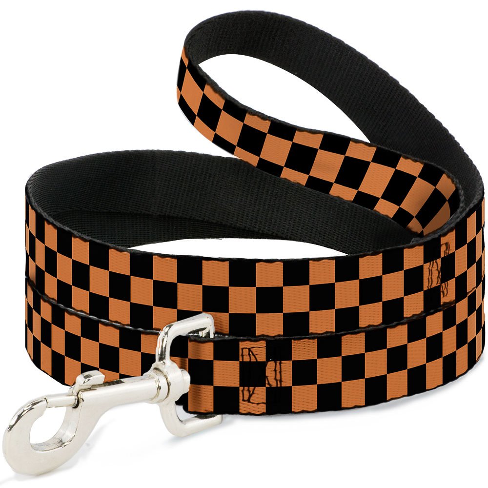 Laisse pour chien Checker Orange et Bleu Buckle Down 6 pieds