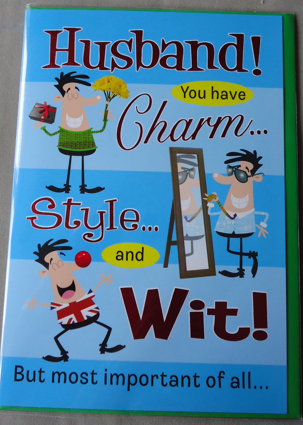 Husband Humourous Funny Happy Birthday Quality Greeting Card