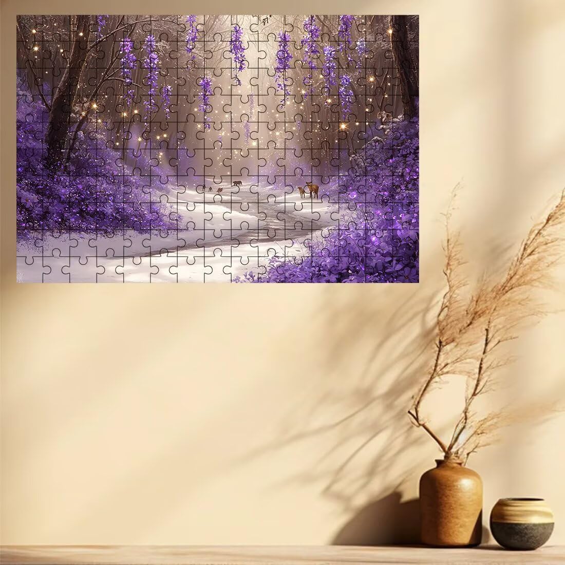 Puzzle 1500 elementów dla dorosłych, 1500 sztuk puzzle zimowe, puzzle kwiatowe dla dorosłych z wykwintnym pudełkiem do pakowania, gry edukacyjne, duże drewniane puzzle na prezent dla kobiet dekoracja