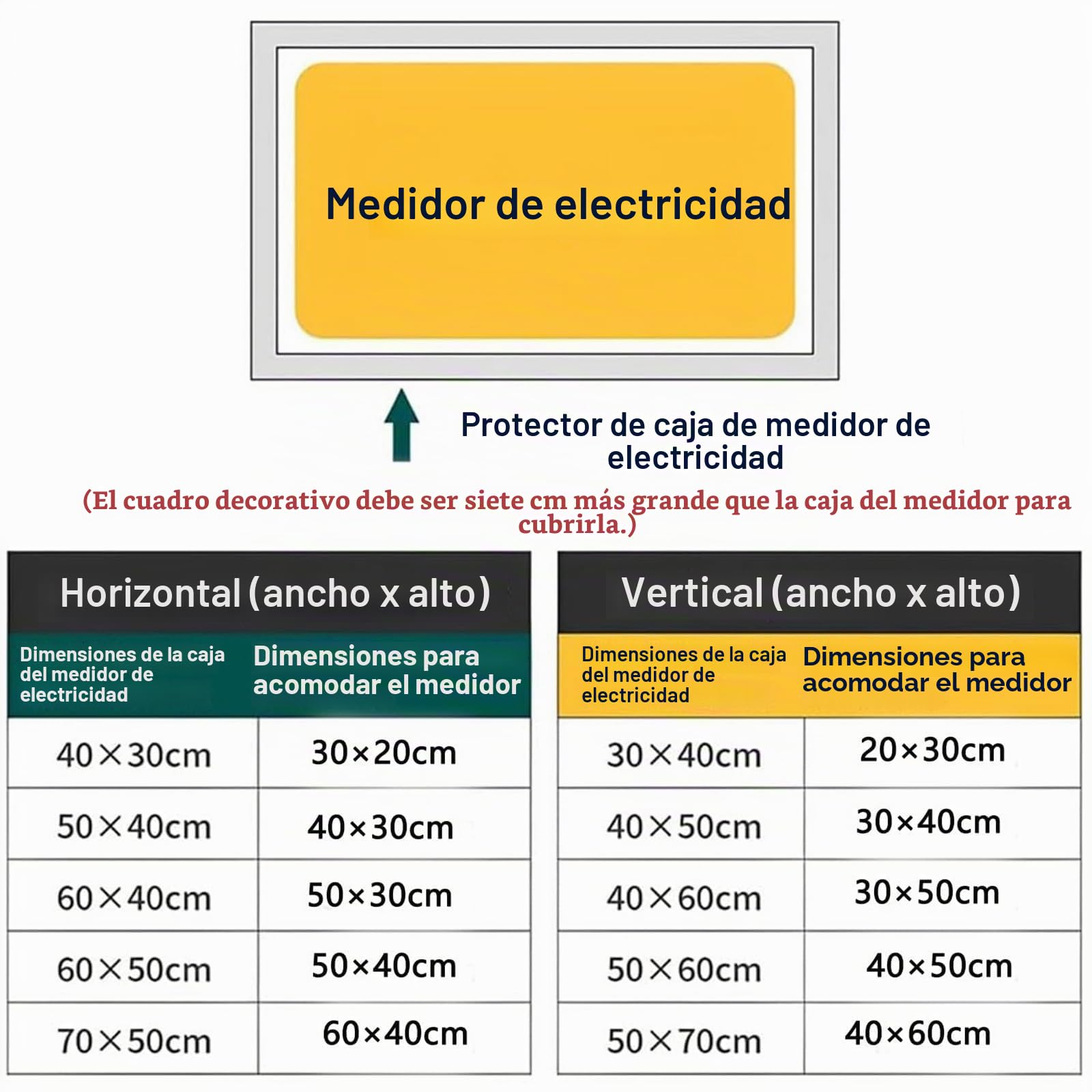 Cubierta de Panel Eléctrico Decorativa,Tapa Contador Luz,Cubre Cuadro Electrico,Tapa Contador Luz Decorativa,Cubierta Vertical del Medidor Hueco,Ideal para Hogar y Oficina Vertical 40 * 60cm