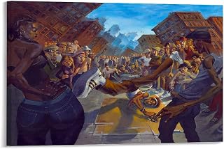 AAFACAI Artist Justin Bua Painting Breakdancing Art Poster Canvas Poster Bedroom Decor Office Room Decor Gift Frame-style 36x24inch(90x60cm)