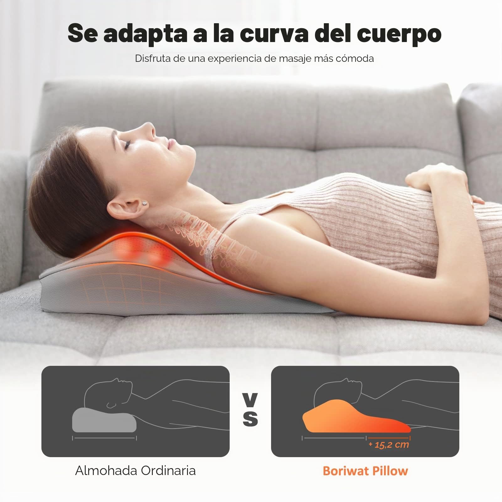 Masajeador Cervical y Espalda con Calor, 3D Shiatsu Amasamiento Masaje, Cervical que Alivio del Dolor Cuello Hombro Espalda Piernas, Regalos Originales Hombres Mujer Madre Papa Amigos
